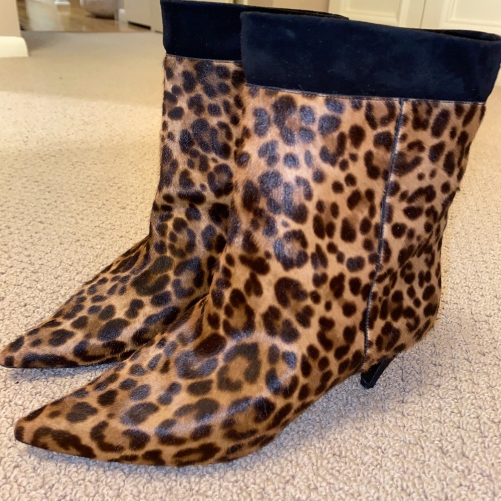 YSL cheetah booties